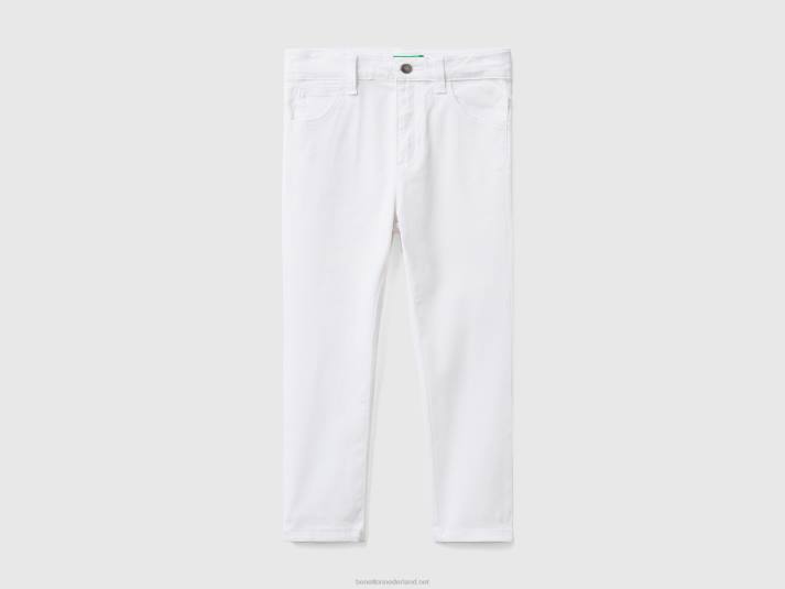 kinderen Benetton 5-pocket slim fit broek wit 4R622389