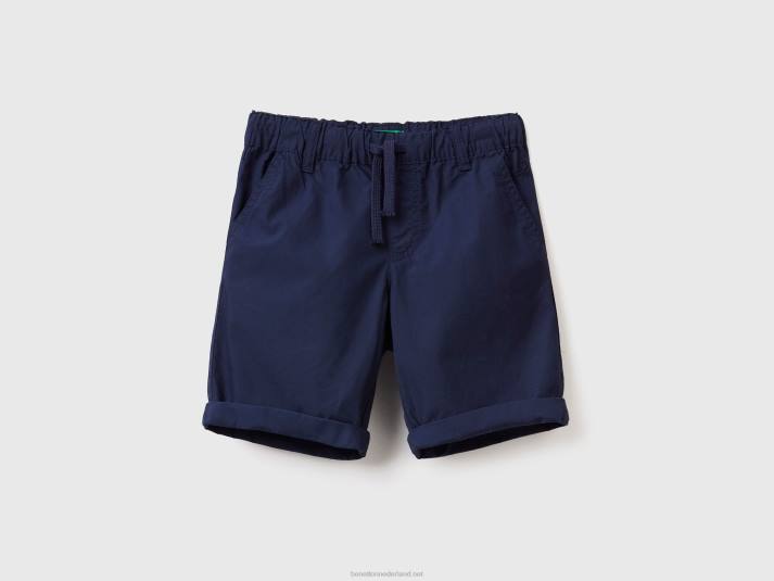 kinderen Benetton Short van 100% katoen met trekkoord donkerblauw 4R622383