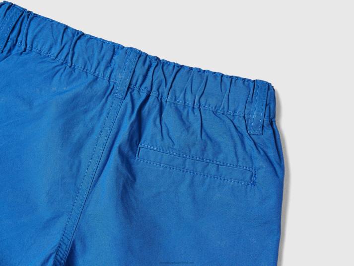 kinderen Benetton Short van 100% katoen met trekkoord helderblauw 4R622371
