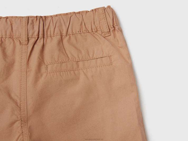 kinderen Benetton Short van 100% katoen met trekkoord kameel 4R622351