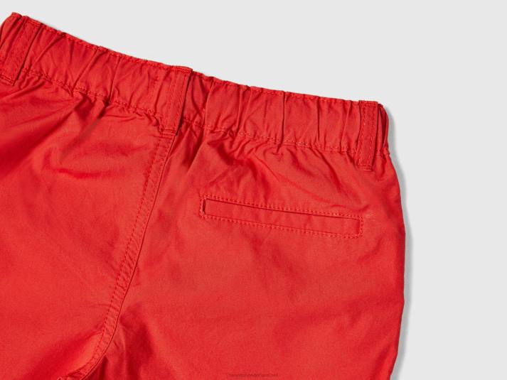 kinderen Benetton Short van 100% katoen met trekkoord rood 4R622394