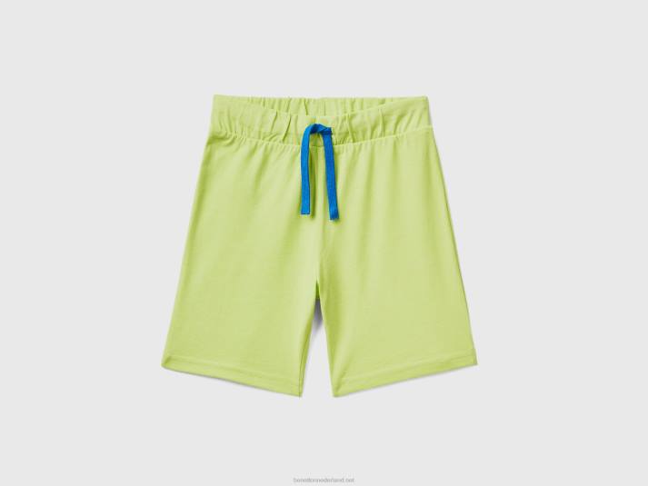 kinderen Benetton bermuda's van jersey Neon groen 4R622357