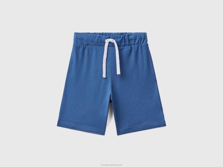 kinderen Benetton bermuda's van jersey blauw 4R622393