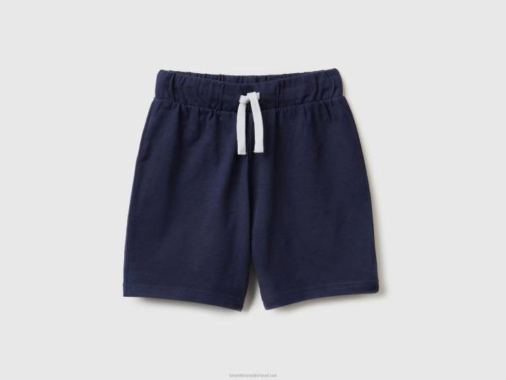 kinderen Benetton bermuda's van jersey donkerblauw 4R622370