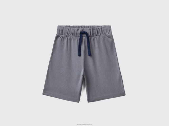 kinderen Benetton bermuda's van jersey donkergrijs 4R622386
