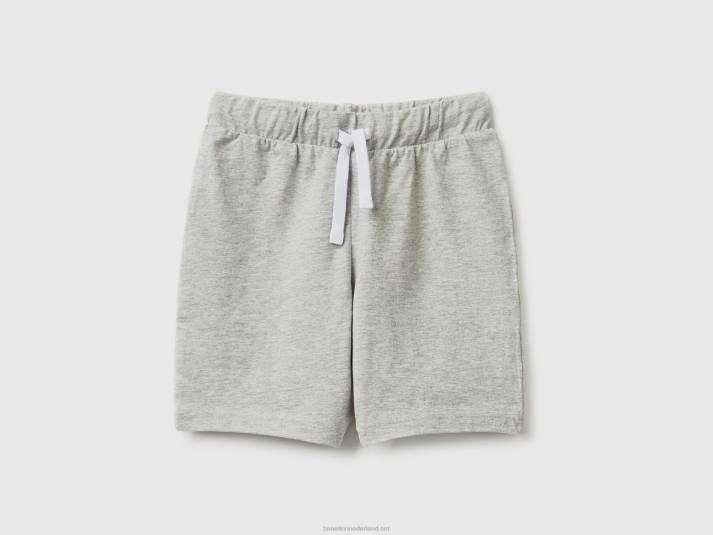 kinderen Benetton bermuda's van jersey lichtgrijs 4R622373