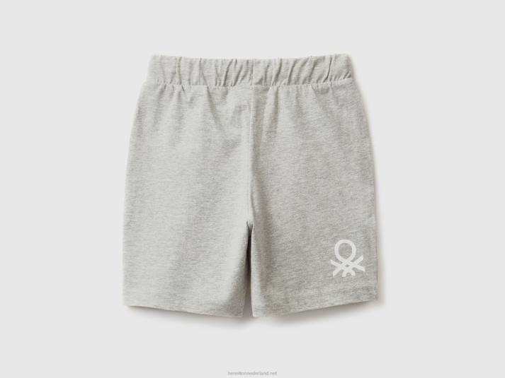 kinderen Benetton bermuda's van jersey lichtgrijs 4R622373