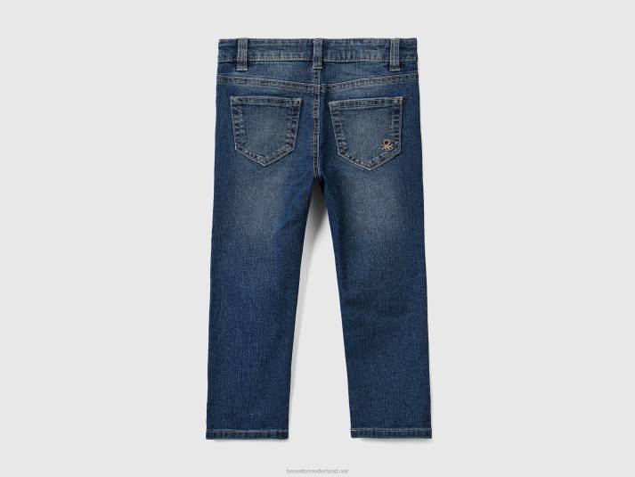 kinderen Benetton "eco-recycle" slim fit jeans donkerblauw 4R622401