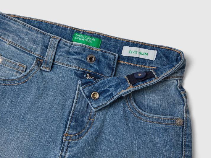 kinderen Benetton "eco-recycle" slim fit jeans hemelsblauw 4R622399