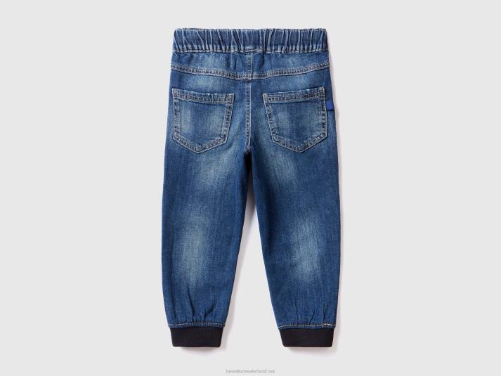 kinderen Benetton joggingbroek van stretchdenim blauw 4R622378