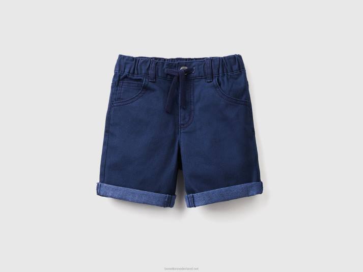 kinderen Benetton slim fit bermuda's donkerblauw 4R622385