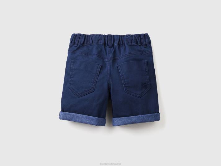 kinderen Benetton slim fit bermuda's donkerblauw 4R622385