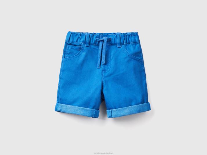kinderen Benetton slim fit bermuda's helderblauw 4R622384