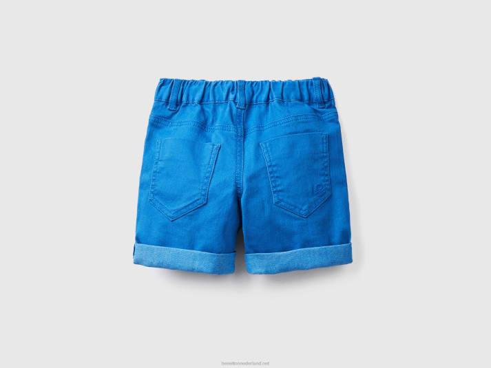 kinderen Benetton slim fit bermuda's helderblauw 4R622384