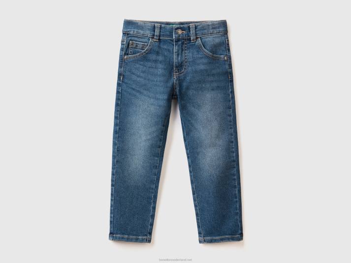 kinderen Benetton vintage look skinny jeans donkerblauw 4R622366