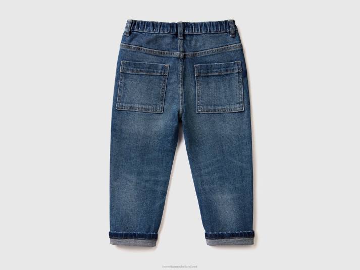 kinderen Benetton wijde spijkerbroek blauw 4R625170