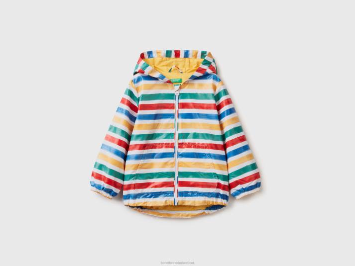kinderen Benetton lichte jas met capuchon veelkleurig 4R622112