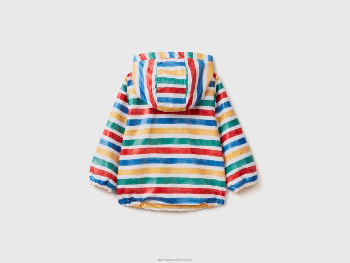 kinderen Benetton lichte jas met capuchon veelkleurig 4R622112