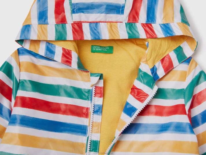 kinderen Benetton lichte jas met capuchon veelkleurig 4R622112