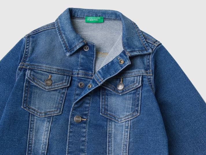 kinderen Benetton spijkerjasje donkerblauw 4R622105