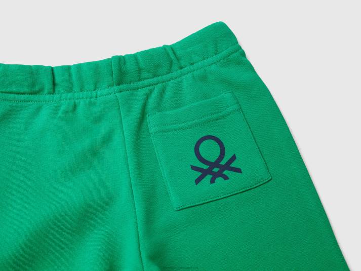 kinderen Benetton bermuda's van 100% biologisch katoenen sweatstof groente 4R622329