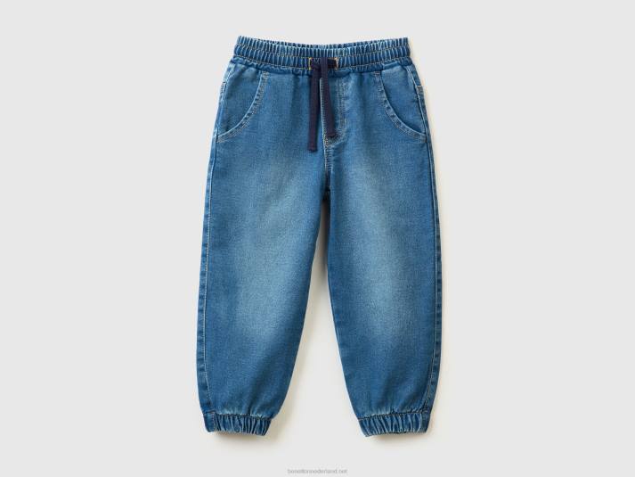 kinderen Benetton joggingbroek in denimlook blauw 4R622341