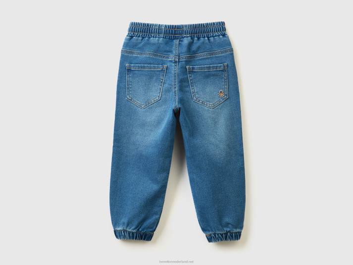 kinderen Benetton joggingbroek in denimlook blauw 4R622341