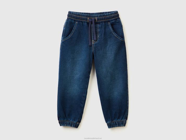 kinderen Benetton joggingbroek in denimlook donkerblauw 4R622325