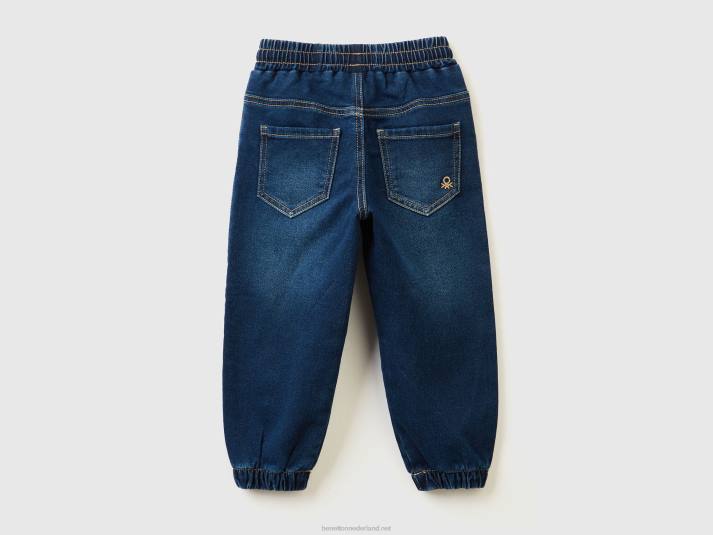 kinderen Benetton joggingbroek in denimlook donkerblauw 4R622325