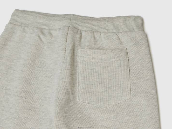 kinderen Benetton joggingbroek met borduursel lichtgrijs 4R622339