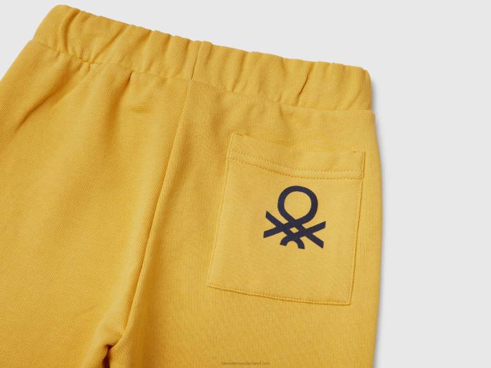 kinderen Benetton joggingbroek met trekkoord geel 4R622320