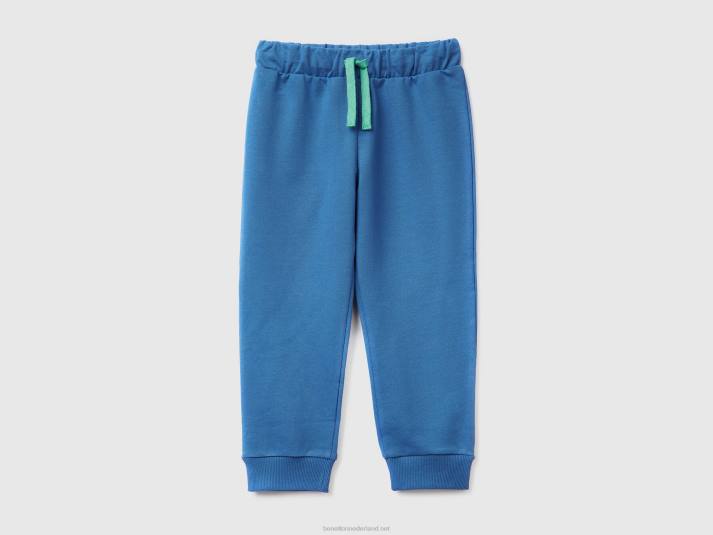 kinderen Benetton joggingbroek met trekkoord helderblauw 4R622331
