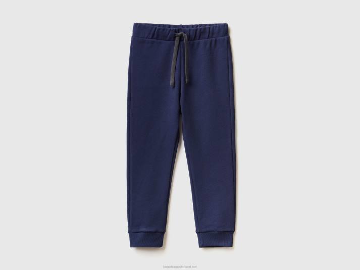 kinderen Benetton joggingbroek met zak donkerblauw 4R622346