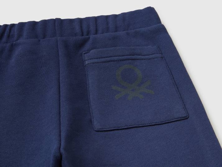 kinderen Benetton joggingbroek met zak donkerblauw 4R622346