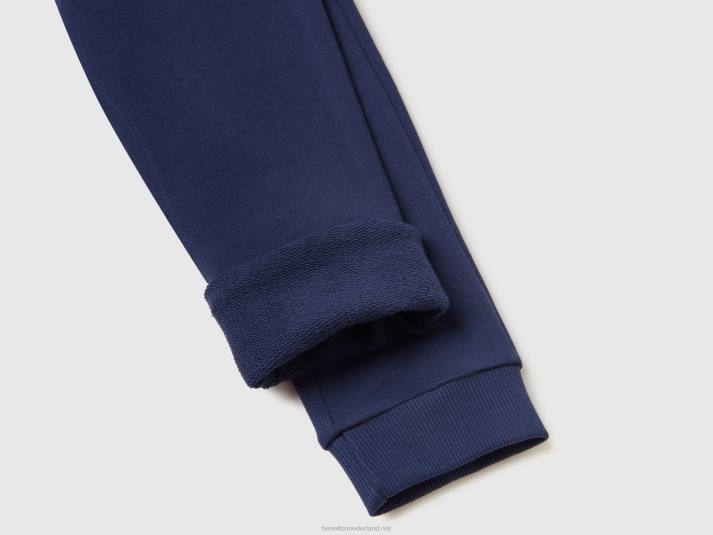 kinderen Benetton joggingbroek met zak donkerblauw 4R622346