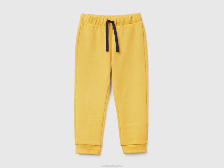 kinderen Benetton joggingbroek met zak geel 4R622332