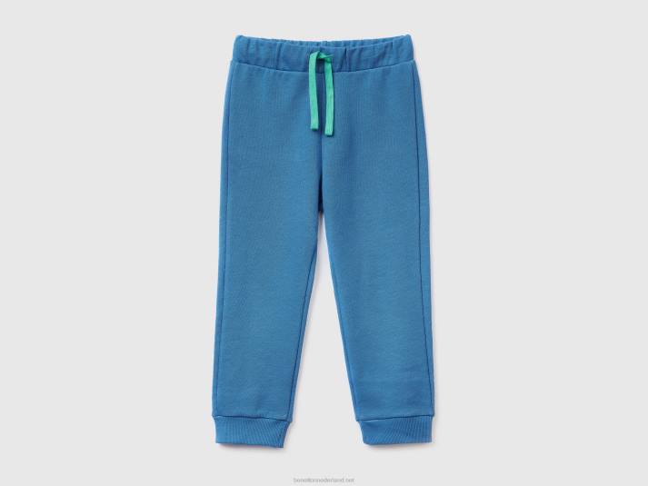 kinderen Benetton joggingbroek met zak helderblauw 4R622314