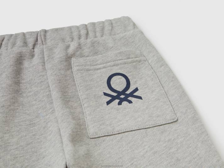 kinderen Benetton joggingbroek met zak lichtgrijs 4R622344