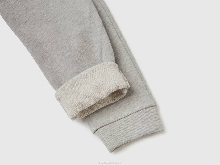kinderen Benetton joggingbroek met zak lichtgrijs 4R622344