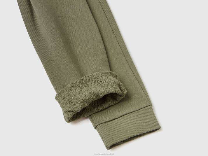 kinderen Benetton joggingbroek met zak militair groen 4R622343