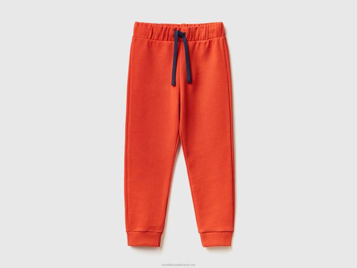 kinderen Benetton joggingbroek met zak rood 4R622340