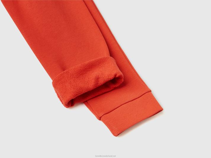 kinderen Benetton joggingbroek met zak rood 4R622340