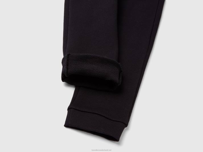 kinderen Benetton joggingbroek met zak zwart 4R622345
