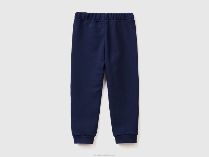 kinderen Benetton joggingbroek van biologisch katoen donkerblauw 4R622313