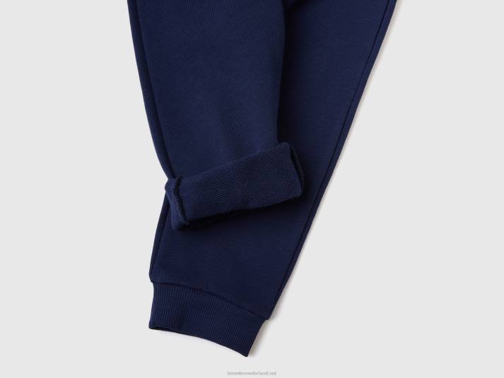 kinderen Benetton joggingbroek van biologisch katoen donkerblauw 4R622313
