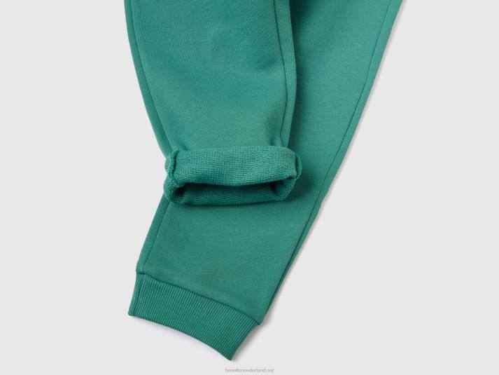kinderen Benetton joggingbroek van biologisch katoen donkergroen 4R622323