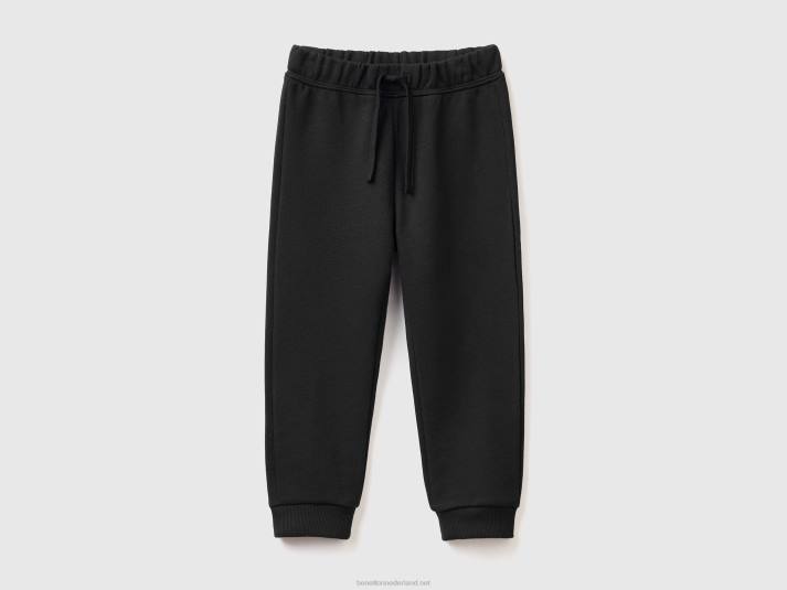 kinderen Benetton joggingbroek van biologisch katoen zwart 4R622328