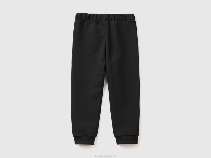 kinderen Benetton joggingbroek van biologisch katoen zwart 4R622328