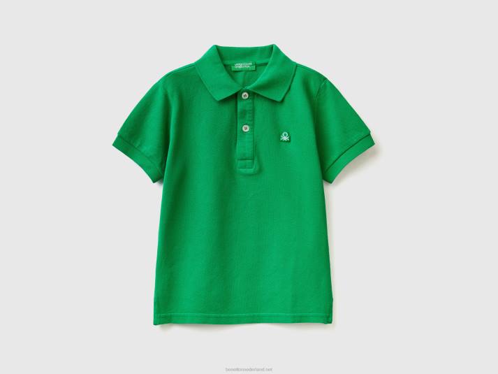 kinderen Benetton polo met korte mouwen van biologisch katoen groente 4R622294