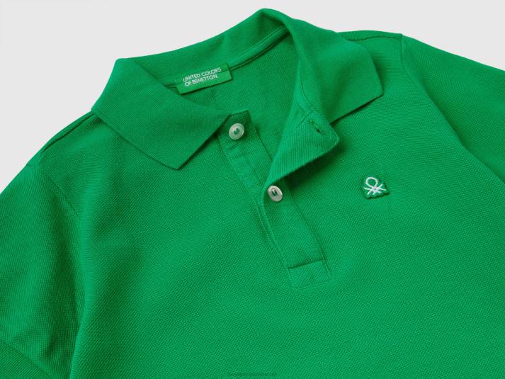 kinderen Benetton polo met korte mouwen van biologisch katoen groente 4R622294